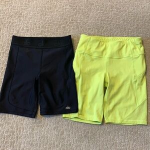 Alo and Athleta bike shorts set, Small, excellent condition.